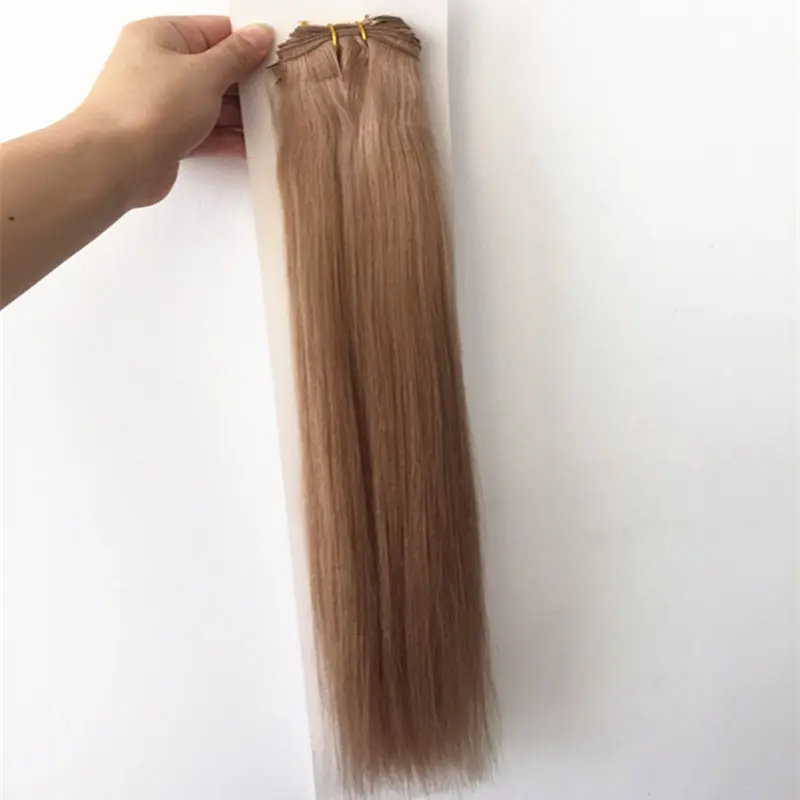 Double drawn hand tied human hair extensions supplier in china QM208