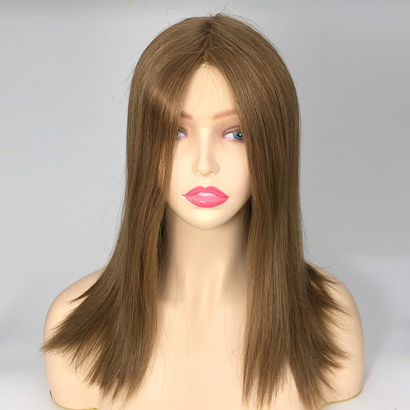 Swiss Lace top woman wigs easy to style and install shinning hair stock Wholesale HJ 010