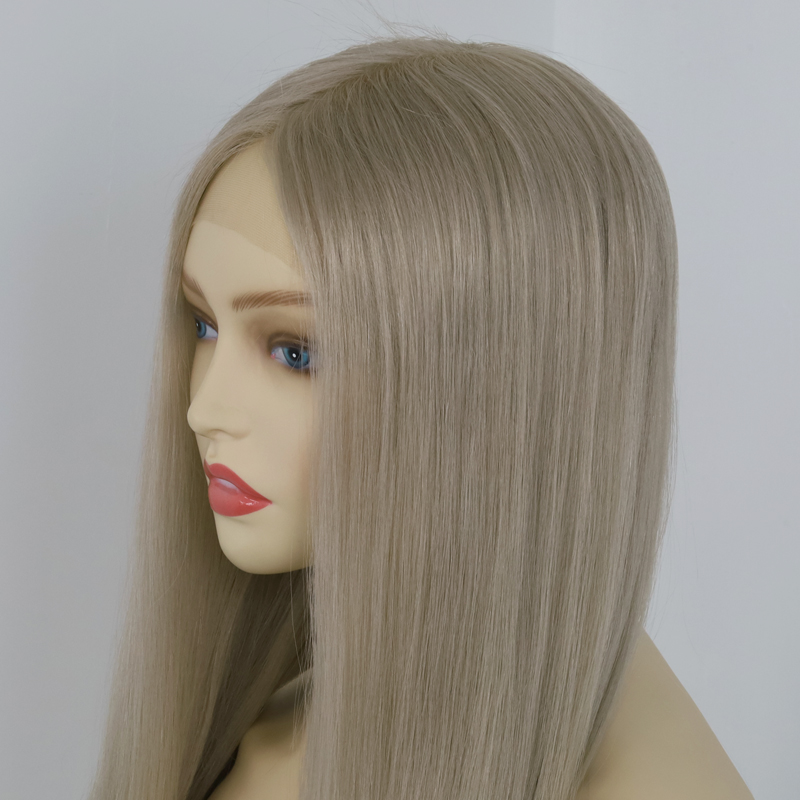  Kosher wig vendor swiss lace top vigin cuticle alighned  european human hair jewish sheitel wig for women HJ006
