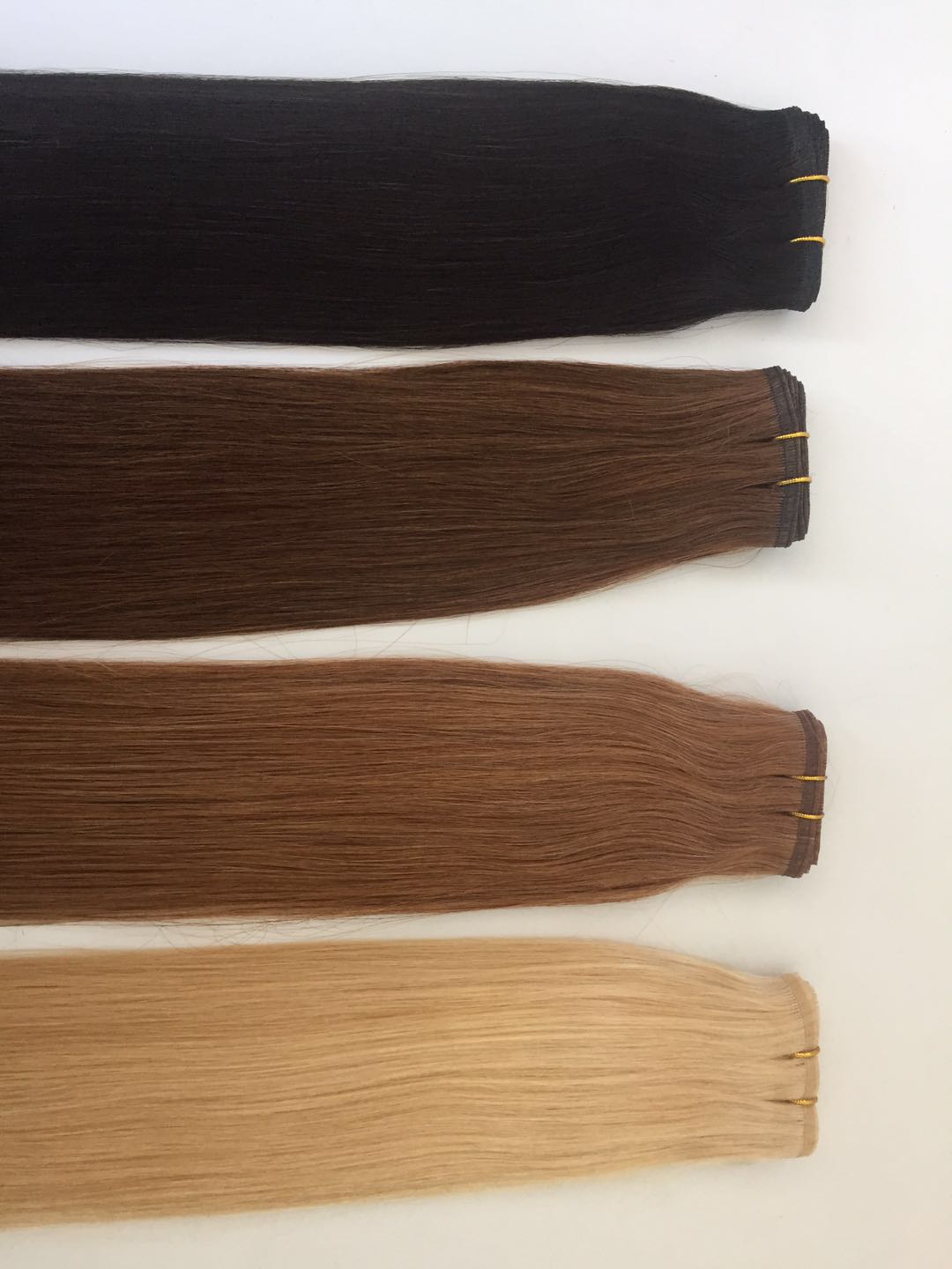 100% Natural cuticle aligned virgin hair seamless remy human hair extensions in China QM193