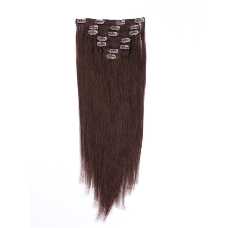 #613 bleach blonde thick end double drawn clip in hair extensions made in china QM108