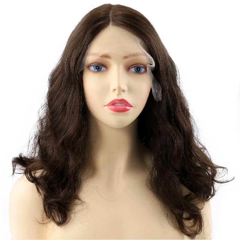 Premium wavy unproessed European virgin hair swiss lace top Jewish wig kosher sheitel wigs vendors HJ 014