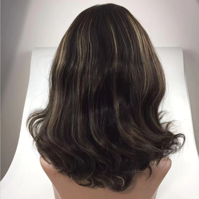 Premium virgin human hair silk top wig natural looking Jewish kosher sheitel wigs 016